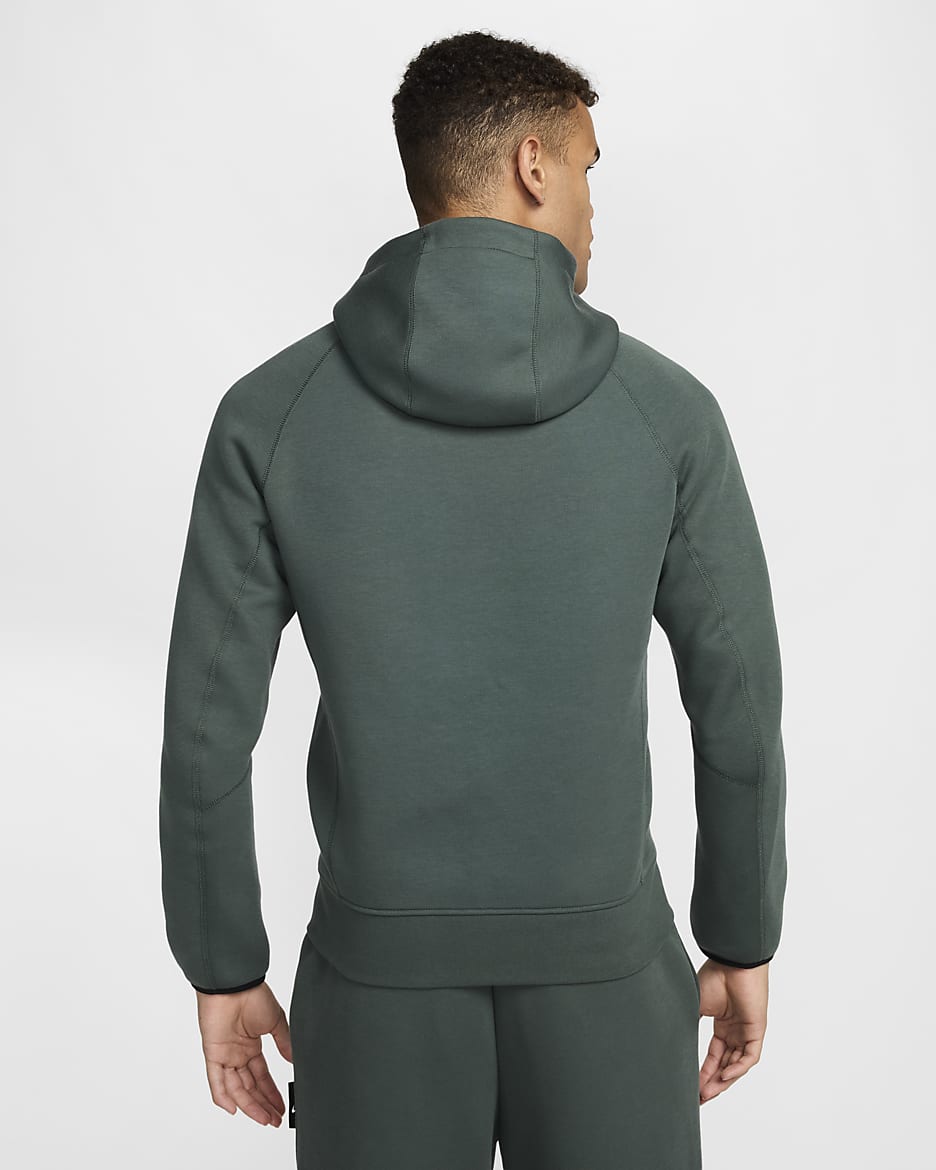 Sudadera con gorro sin cierre para hombre Nike Sportswear Tech Fleece - Verde vintage/Negro