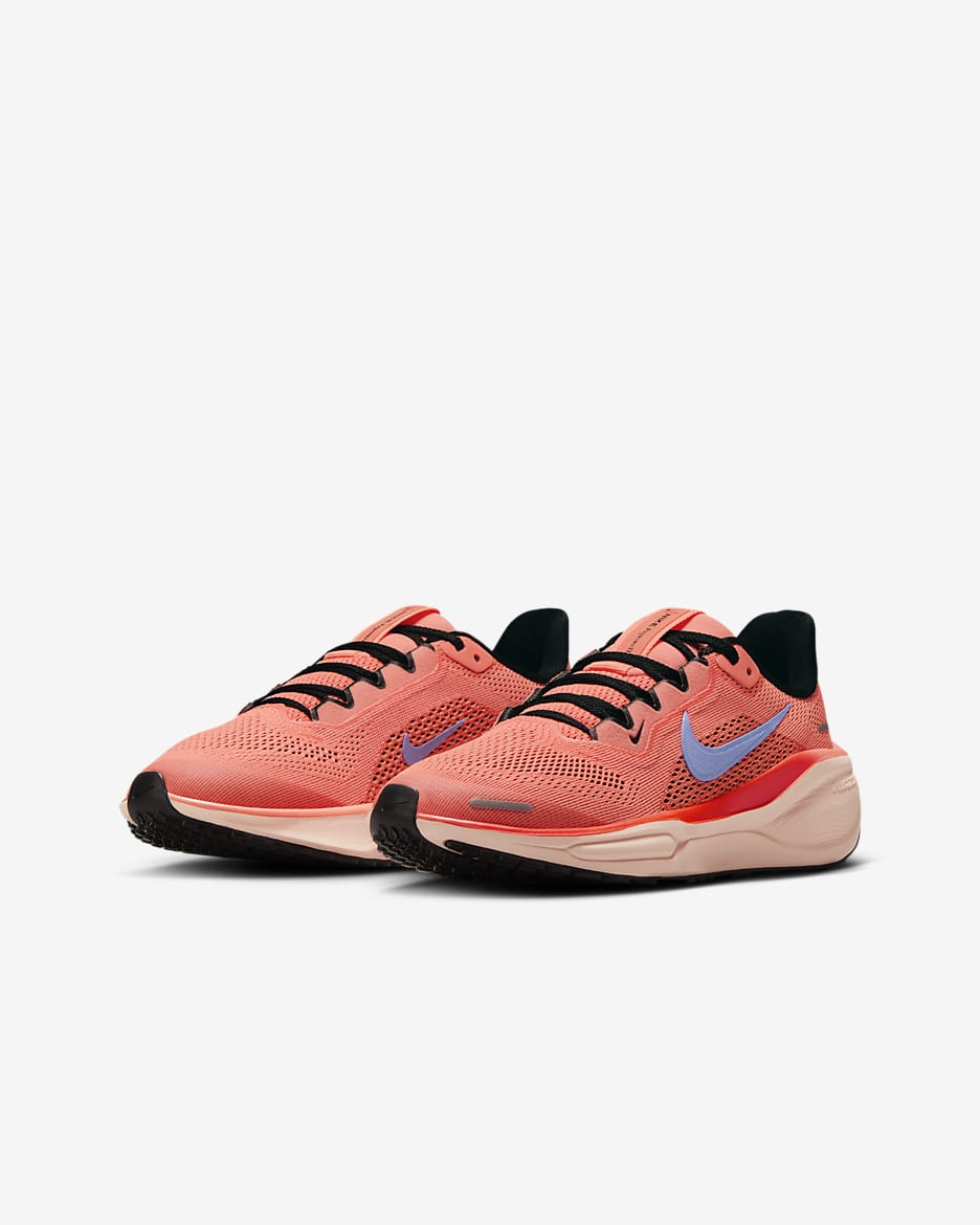 Nike Pegasus 41 Older Kids' Road Running Shoes - Light Wild Mango/Cosmic Clay/Black/Royal Pulse