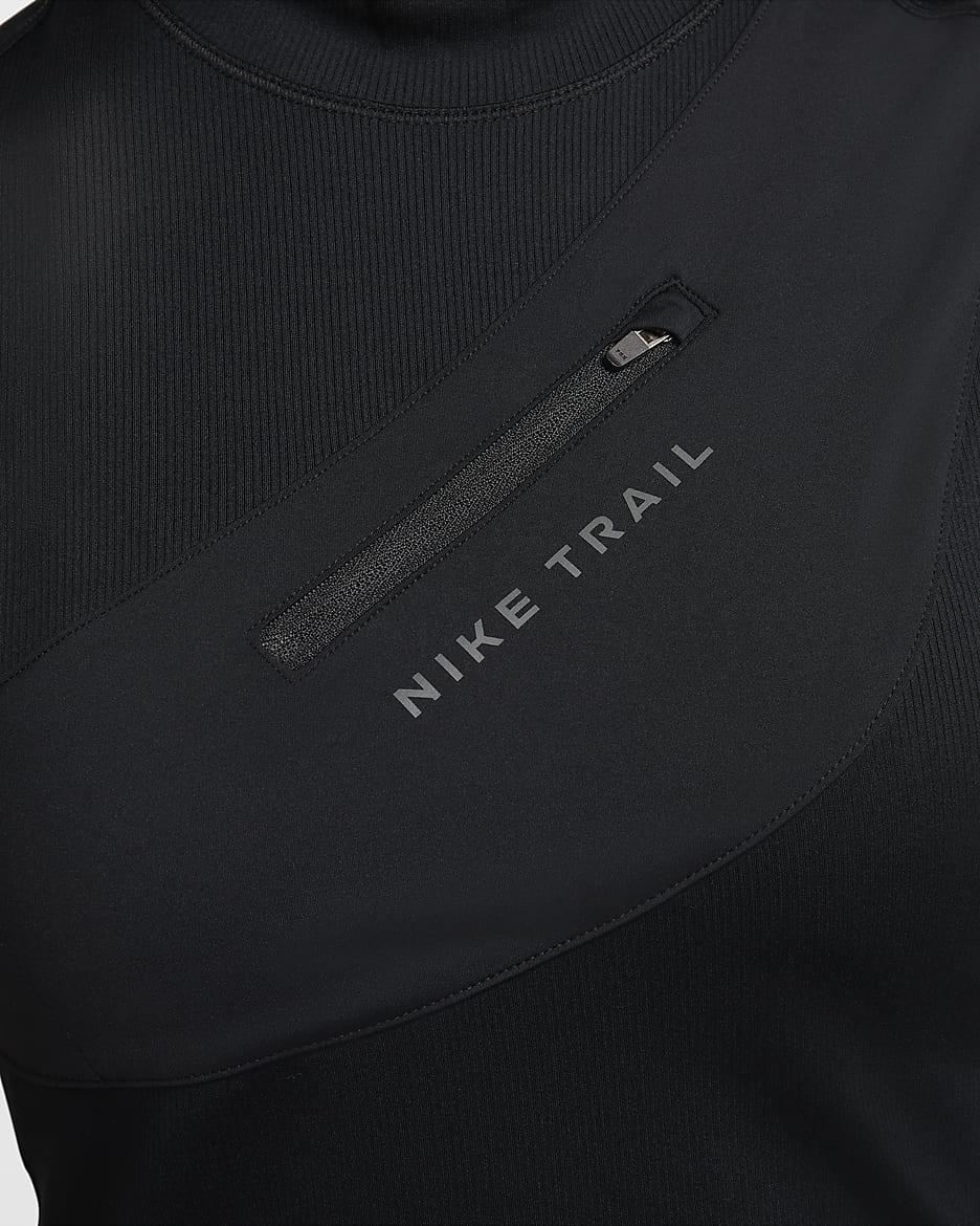 Nike Trail Dri-FIT Storage-løbetanktop til kvinder - sort/Anthracite