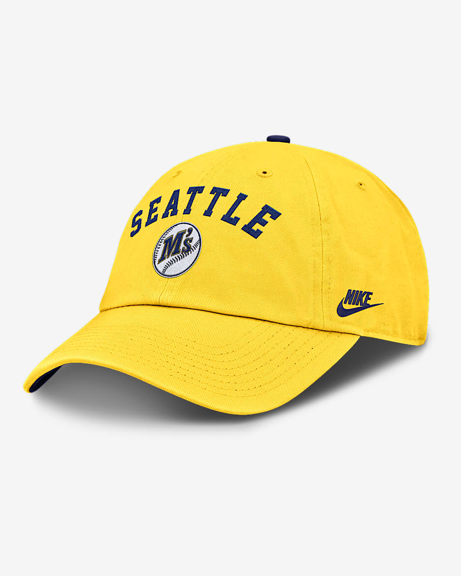 Seattle Mariners Cooperstown Club Men's Nike MLB Adjustable Hat - Gold