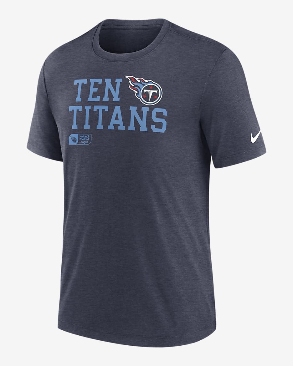 Tennessee Titans Overlap Lockup Men's Nike NFL T-Shirt - Navy