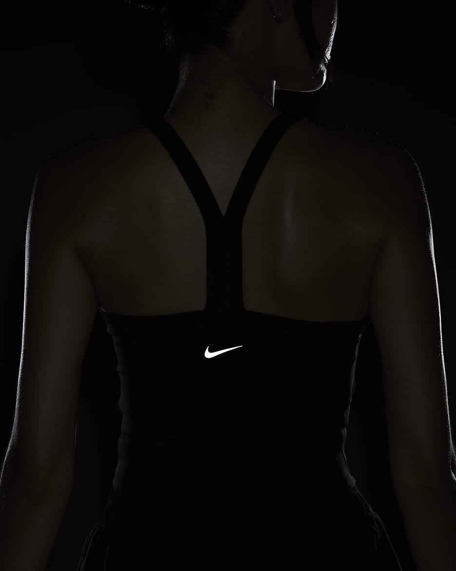 Nike One Fitted Women's Dri-FIT Strappy Cropped Tank Top - Black/Black