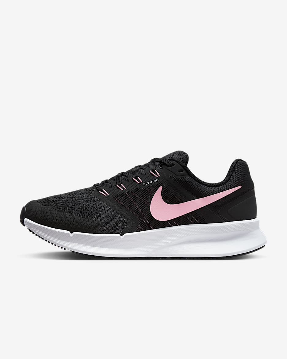 Nike Run Swift 3 Women's Road Running Shoes - Black/White/Medium Soft Pink