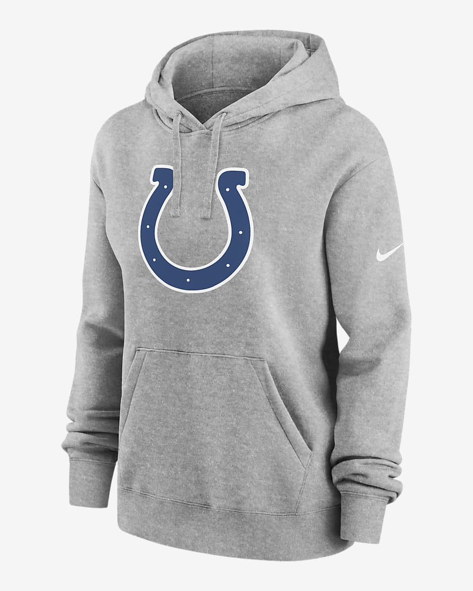 Sudadera con gorro sin cierre Nike de la NFL para mujer Indianapolis Colts Club - Carbón jaspeado