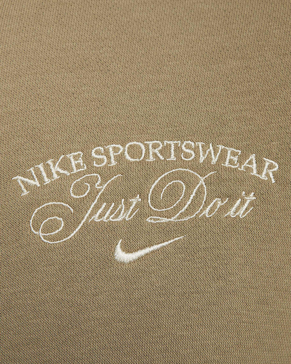 Nike Sportswear Men's Fleece Varsity Jacket - Neutral Olive/Coconut Milk