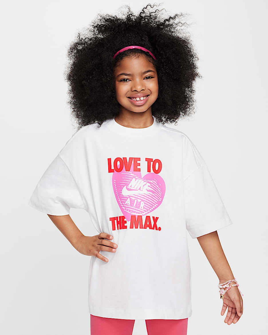 Playera para niña talla grande Nike Sportswear - Blanco