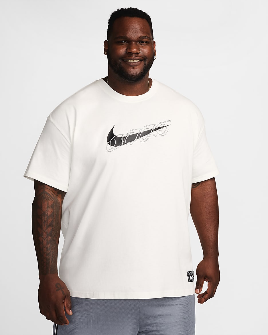 T-shirt de basquetebol Max90 Nike para homem - Sail