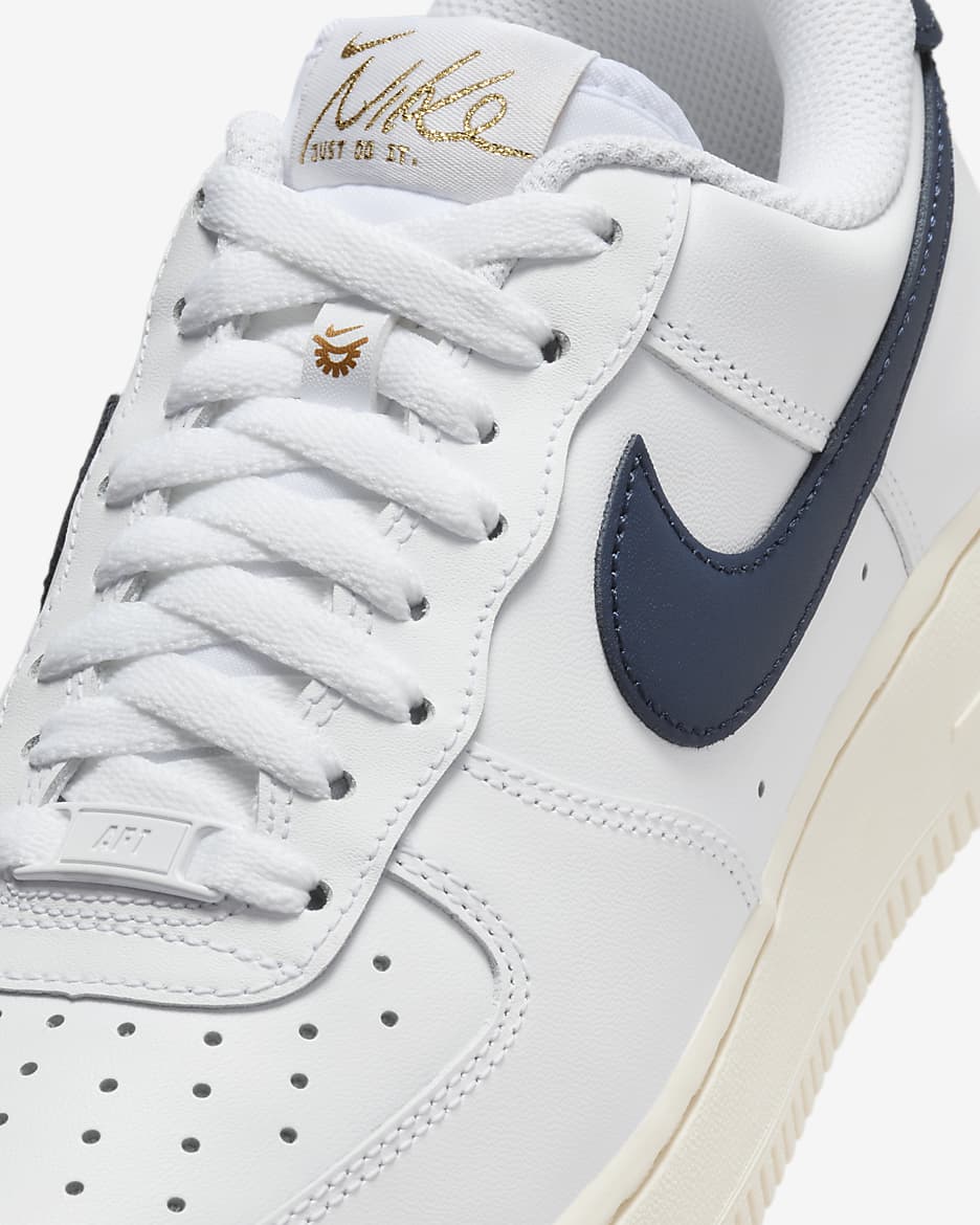 Nike Air Force 1 '07 FlyEase Women's Shoes - White/Pale Ivory/Metallic Gold/Obsidian