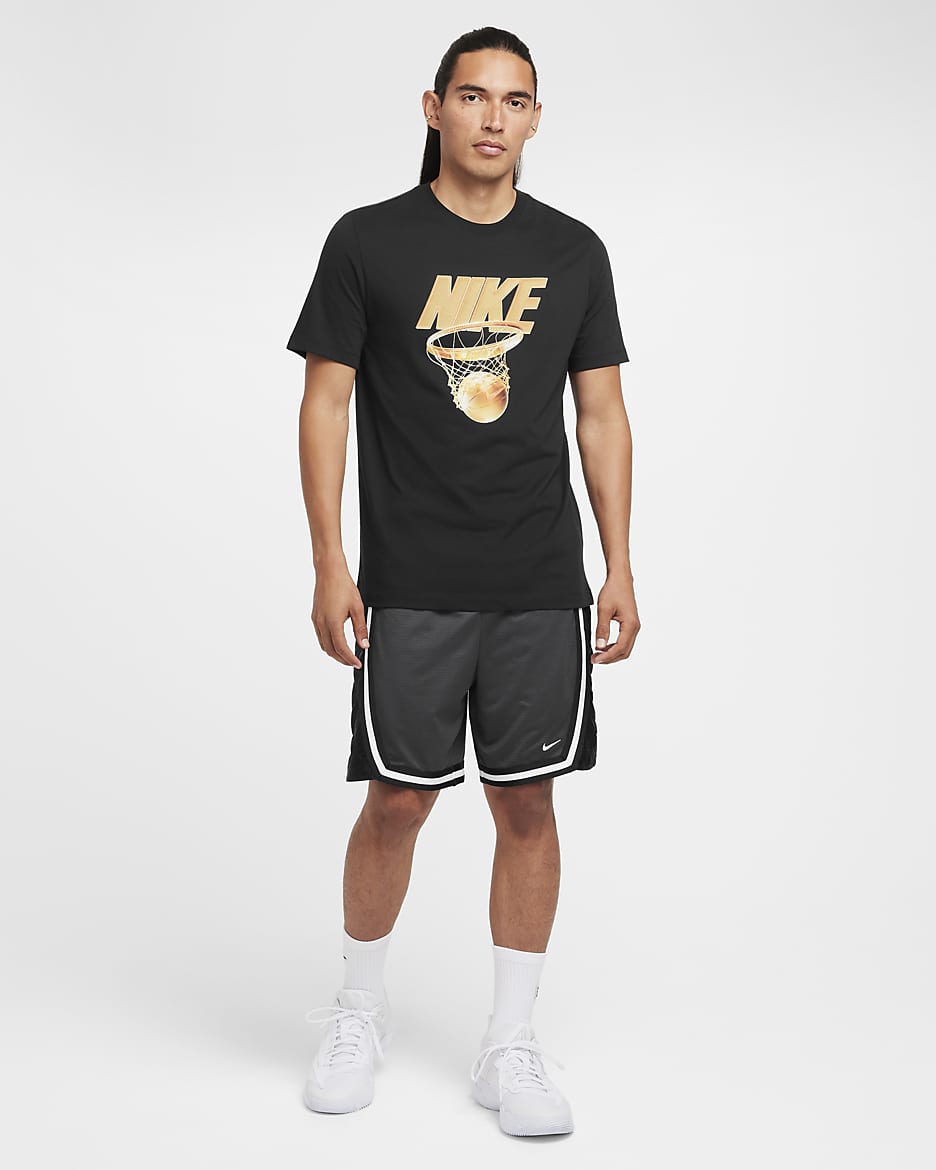 Short de basket 20 cm Nike DNA Dri-FIT pour homme - Anthracite/Noir/Blanc