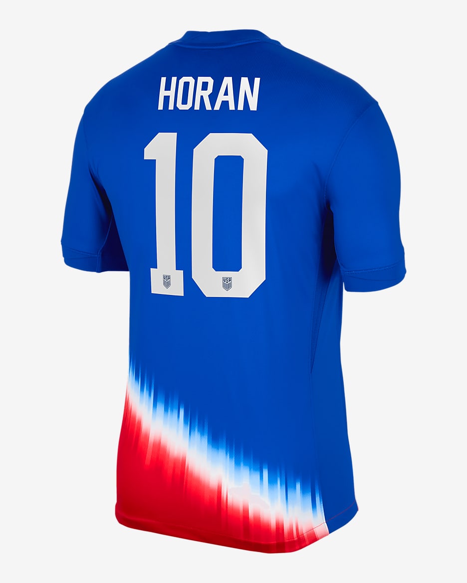 Lindsey Horan USWNT 2024 Stadium Away Men's Nike Dri-FIT Soccer Jersey - Royal