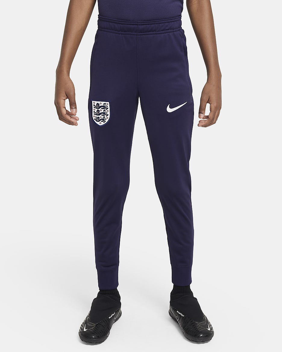 England Strike Nike Dri-FIT strikket fotballtracksuit til store barn - Purple Ink/Rosewood/Hvit