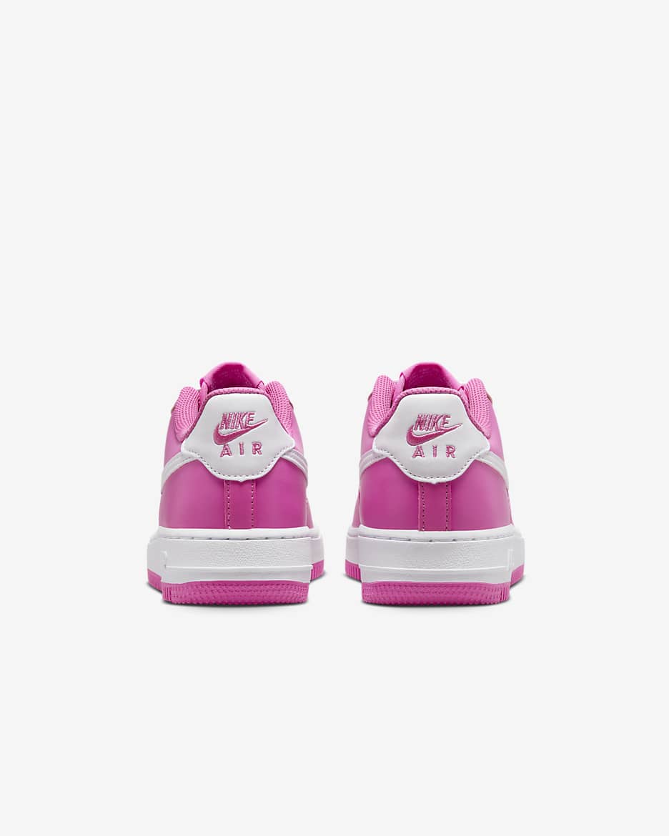 Tenis para niños grandes Nike Air Force 1 - Rosa alegre/Blanco