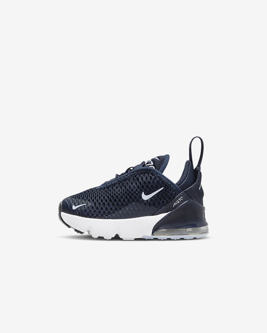 Nike Air Max 270 Baby/Toddler Shoe - Obsidian/White/White/Cobalt Bliss