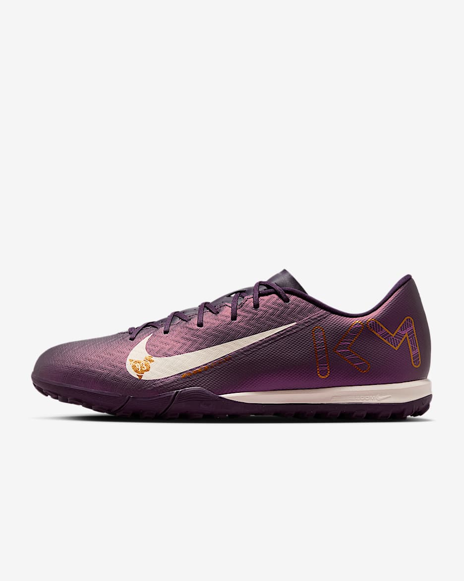 Tacos de fútbol TF de corte low Nike Mercurial Vapor 16 Academy "Kylian Mbappé" - Morado grandioso/Marfil pálido