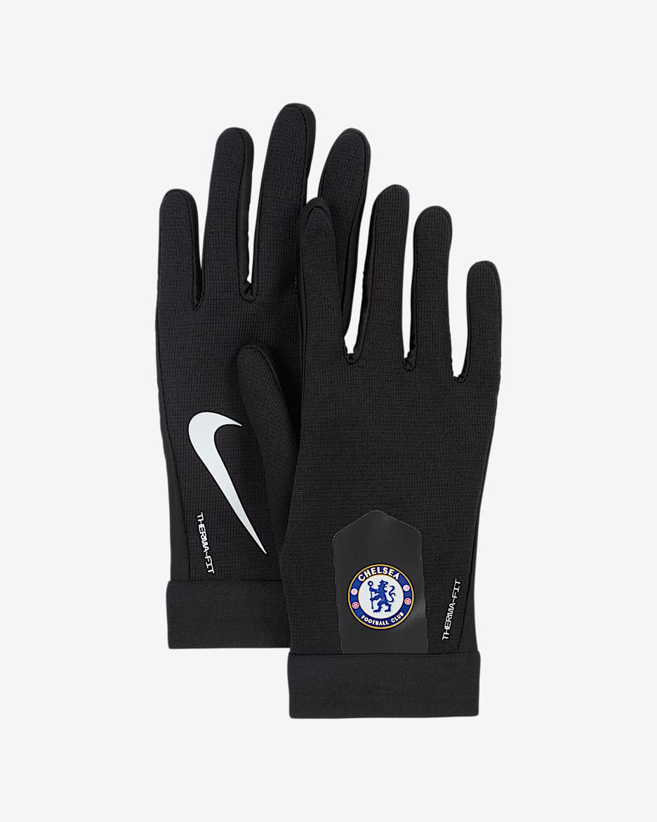 Rękawice piłkarskie Nike Therma-FIT Chelsea F.C. Academy - Czerń/Biel