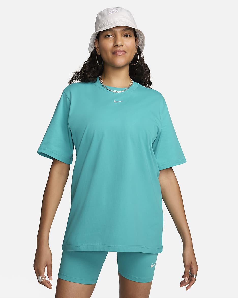 Playera para mujer Nike Sportswear Essential - Cactus empolvado/Blanco