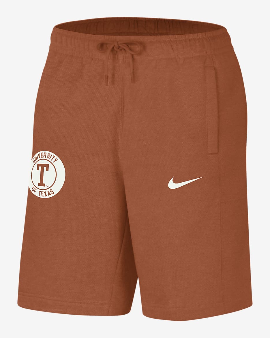 Texas Men's Nike College Shorts - Desert Orange/Summit White