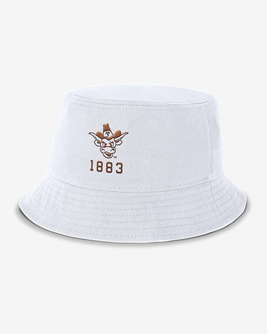 Texas Longhorns Legacy Apex Men's Nike College Bucket Hat - White