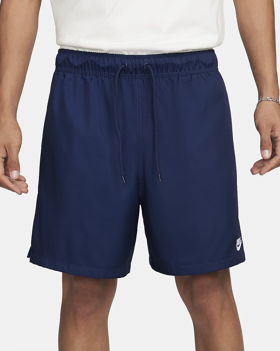 Nike Club Men's Woven Flow Shorts - Midnight Navy/White