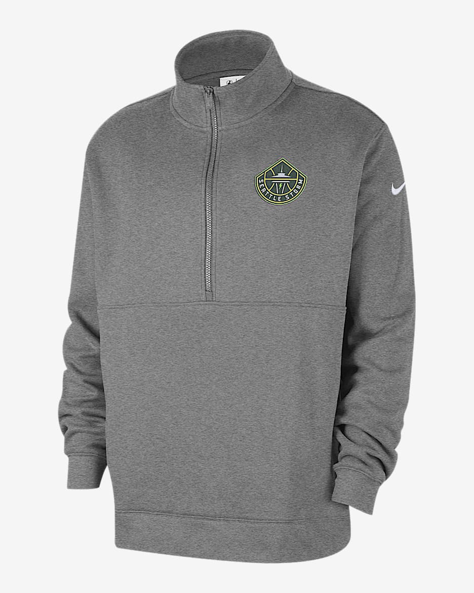 Seattle Storm Club Men's Nike WNBA Half-Zip Top - Dark Grey Heather