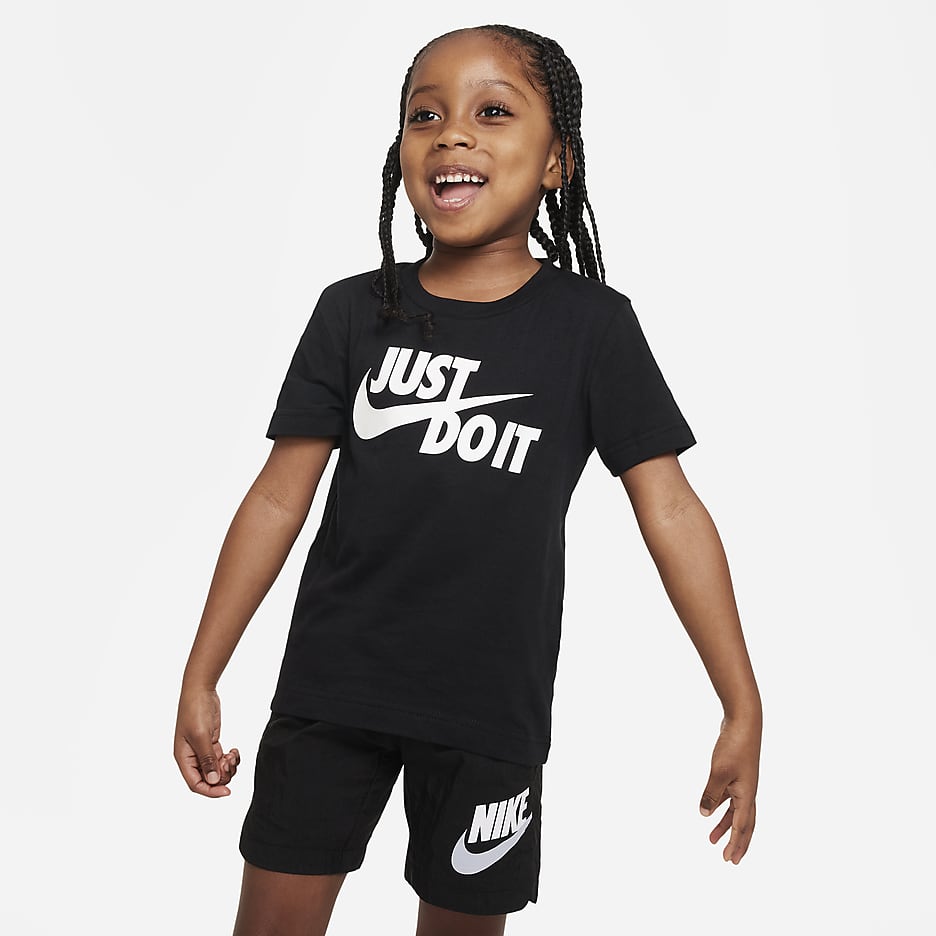 Nike "Just Do It" Split Tee Toddler T-Shirt - Black