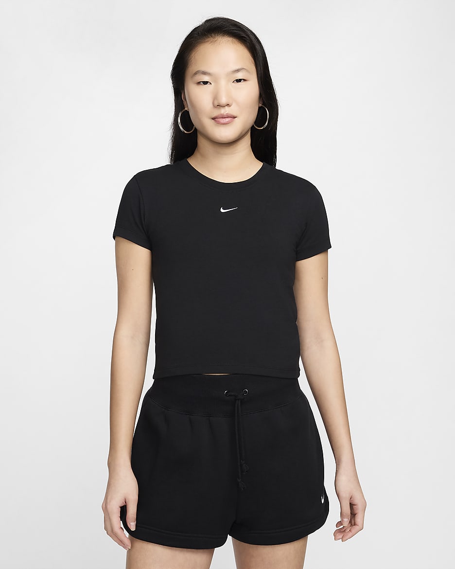 Nike Sportswear Chill Knit Women's T-Shirt - Black/White