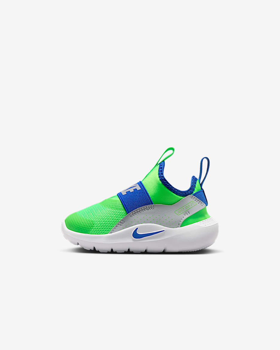 Tenis para bebé e infantil Nike Flex Runner 4 - Verde strike/Gris lobo/Blanco/Royal juego