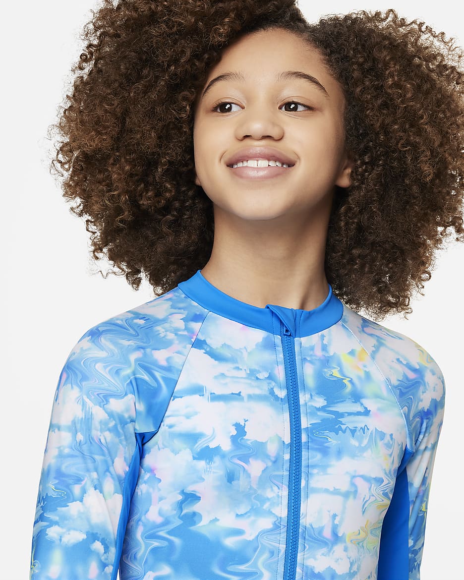 Nike Swim Big Kids' (Girls') LongSleeve OnePiece Swimsuit.