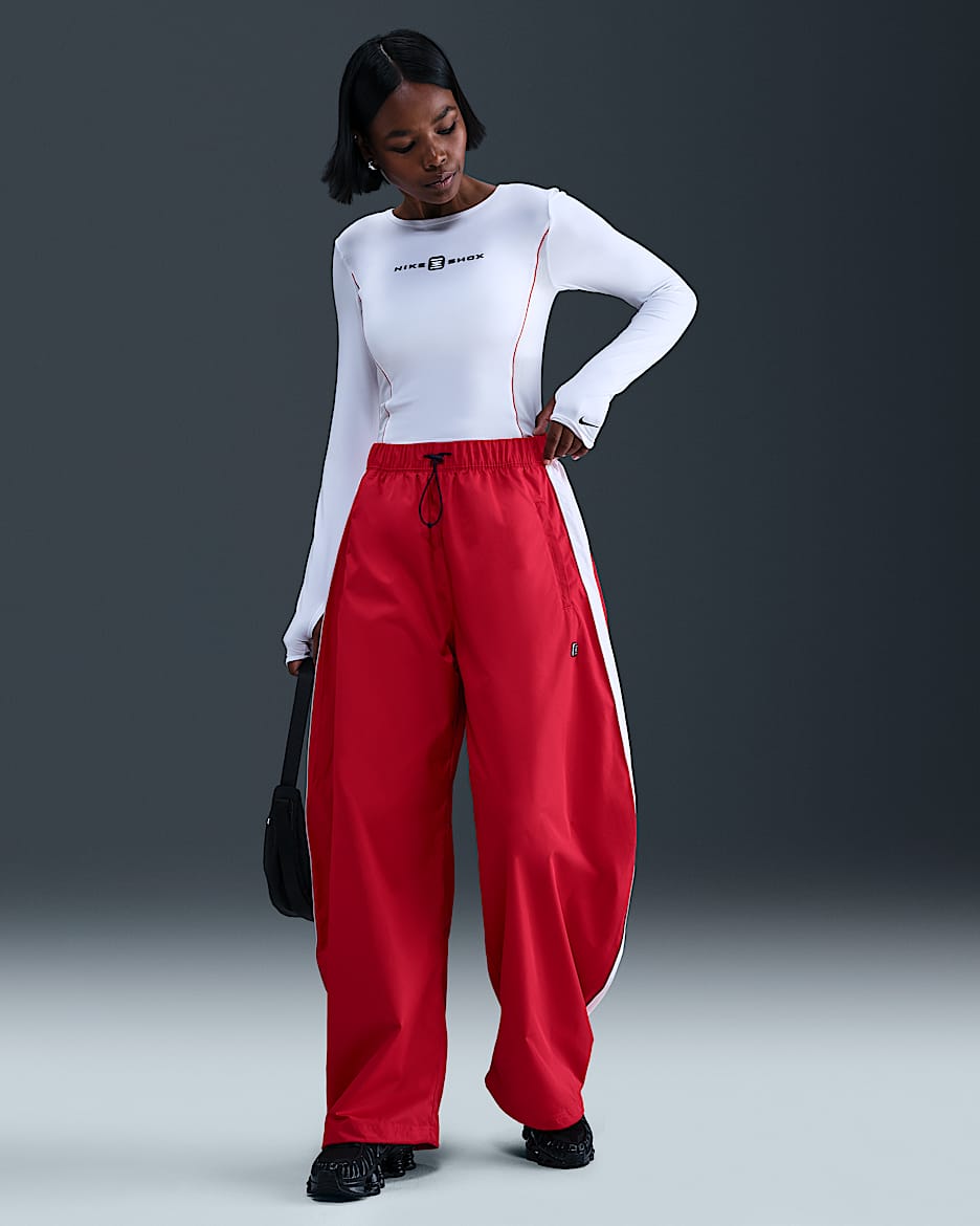 Nike Sportswear Shox Women's Woven Trousers - University Red/White/Grey Fog