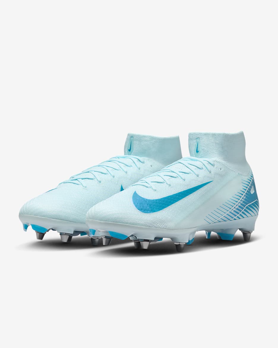 Scarpa da calcio a taglio alto SG-Pro Nike Mercurial Superfly 10 Elite - Glacier Blue/Blue Orbit