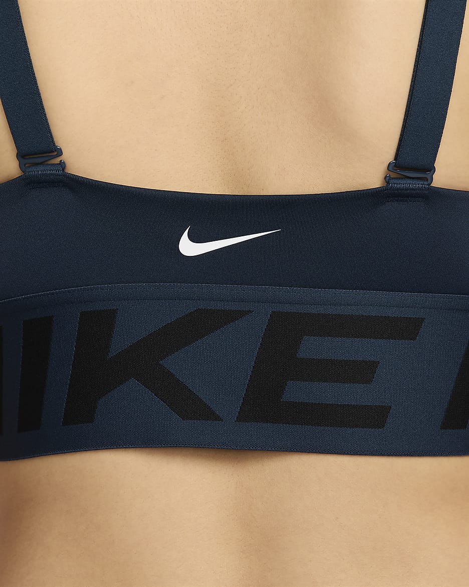 Nike Pro Indy Plunge Sostenidors esportius de subjecció mitjana enconxats - Dona - Armory Navy/Negre/Blanc