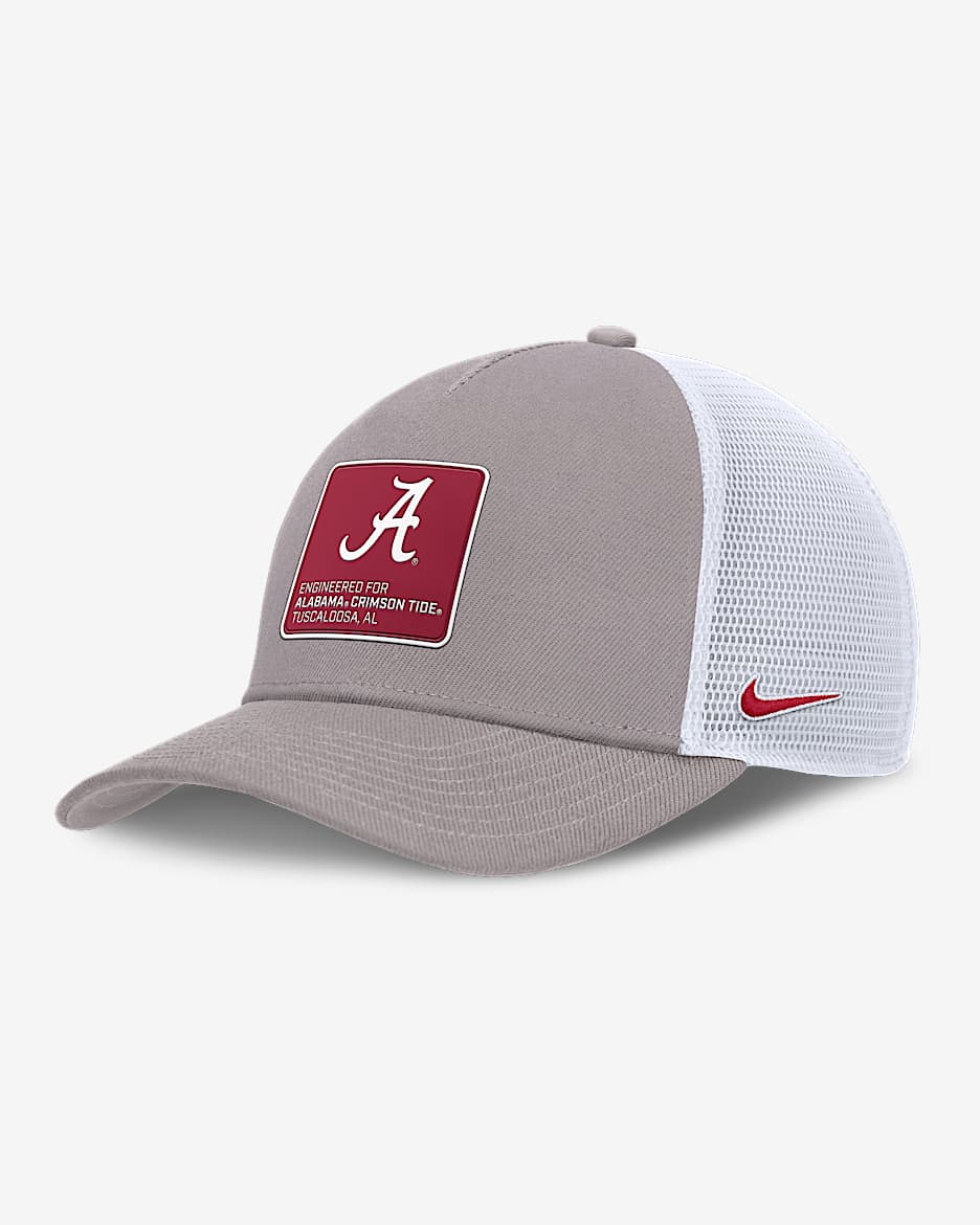 Alabama On-Field Rise Engineered Men's Nike College Trucker Adjustable Hat - Grey