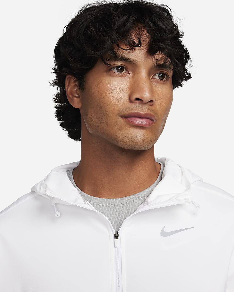 Chamarra de correr Repel para hombre Nike Windrunner - Blanco/Blanco