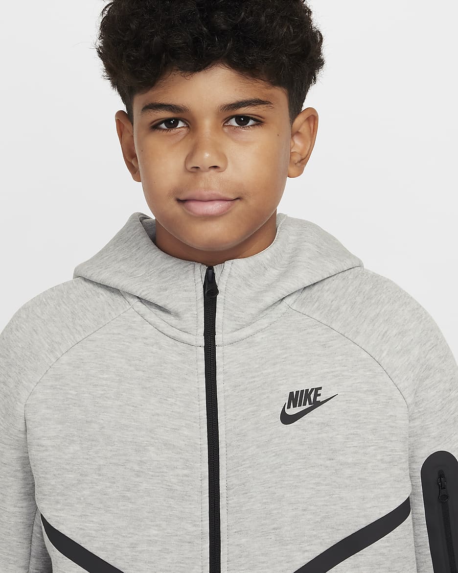 Nike Sportswear Tech Fleece Older Kids' Full-Zip Hoodie (Extended Size ...