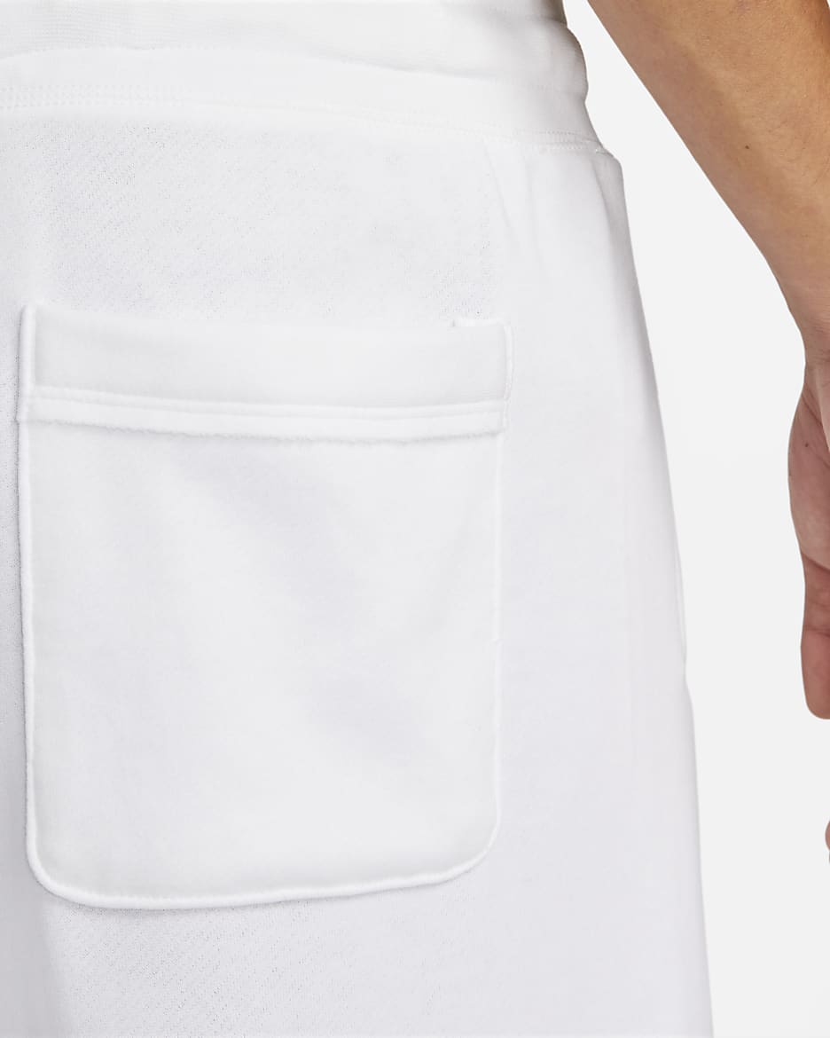 Nike Club Alumni Men's French Terry Shorts - White/White/Black