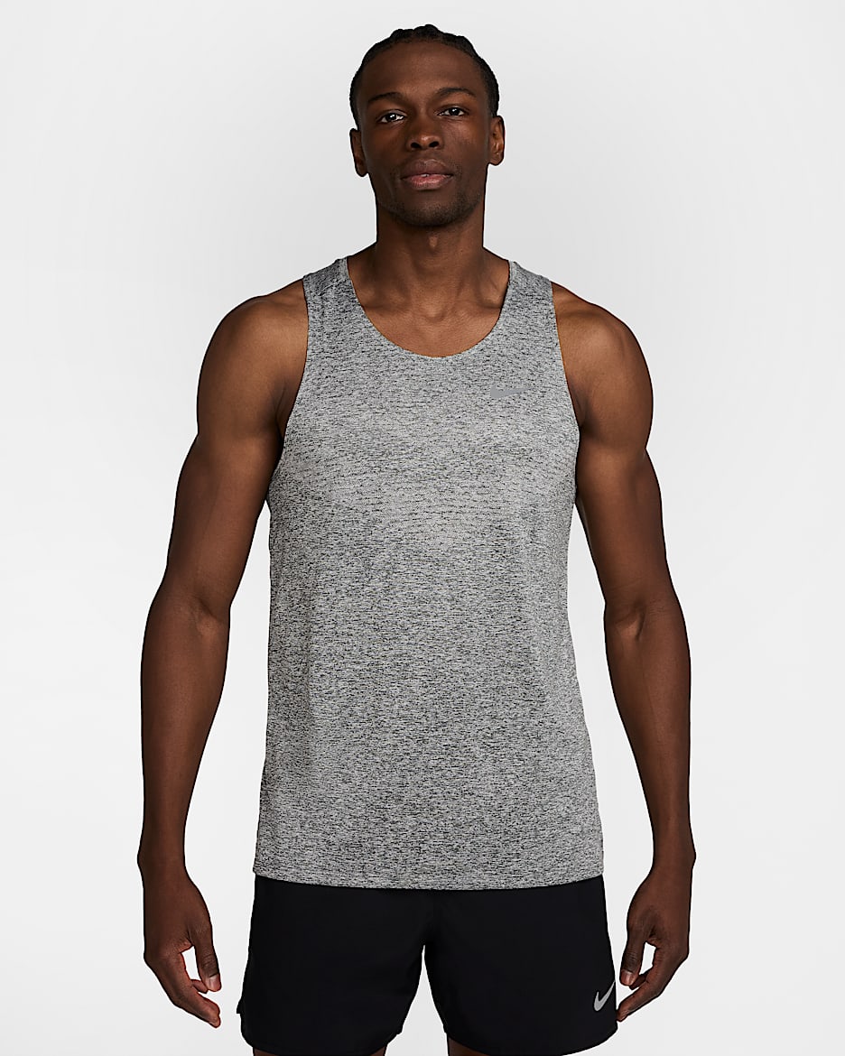 Nike Stride Men's Dri-FIT ADV Running Tank Top - Smoke Grey/Heather