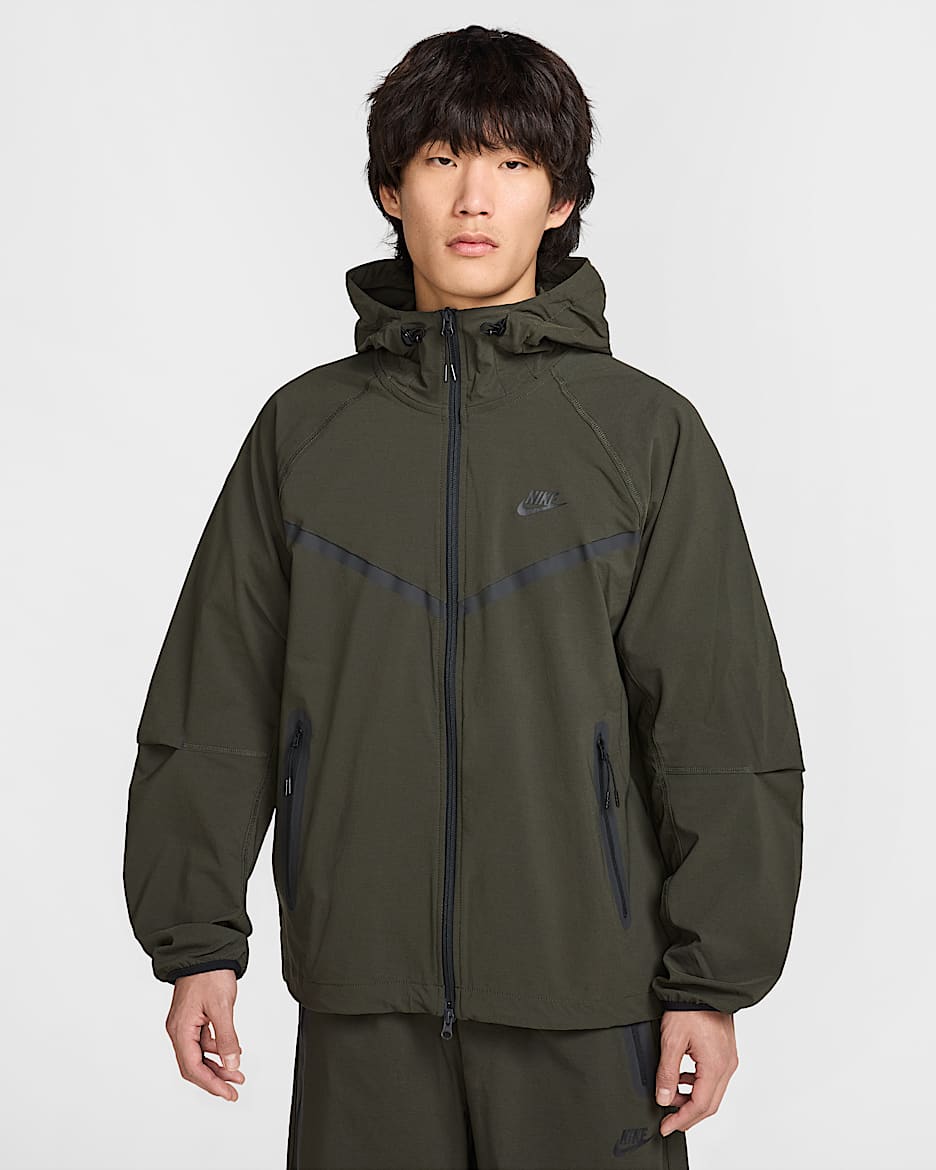 Nike Tech Windrunner Men's Woven Full-Zip Jacket - Sequoia/Sequoia/Black