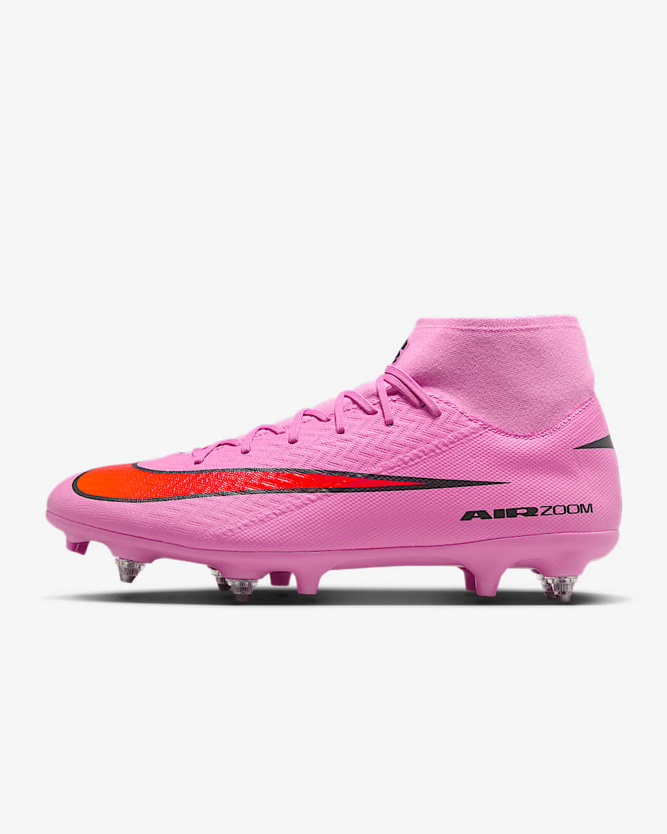 Nike Mercurial Superfly 10 Academy Soft-Ground High-Top Football Boot - Magic Flamingo/Total Crimson/Black