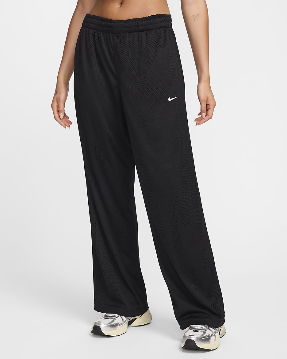 Nike Sportswear mesh damesbroek - Zwart