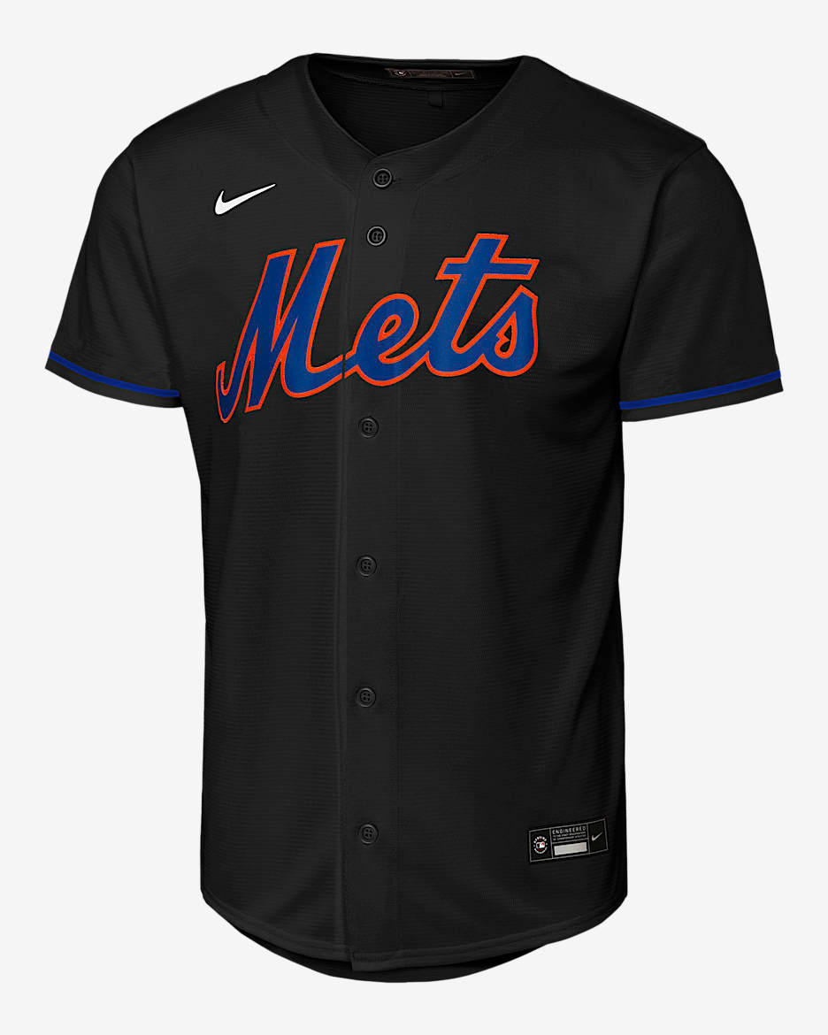 Jersey Nike de la MLB Replica para niños talla grande New York Mets - Negro