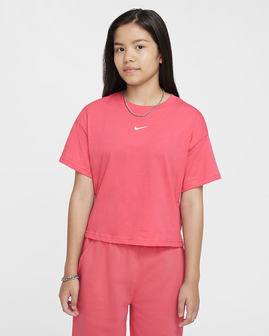 Nike Sportswear Essential T-Shirt (ältere Kinder, Mädchen) - Aster Pink