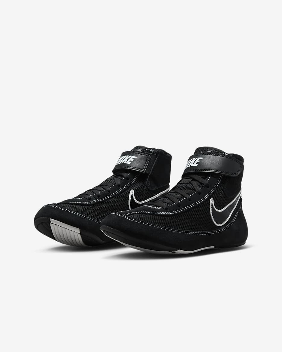 Tenis de lucha para niños grandes Nike SpeedSweep 7 - Negro/Blanco/Negro