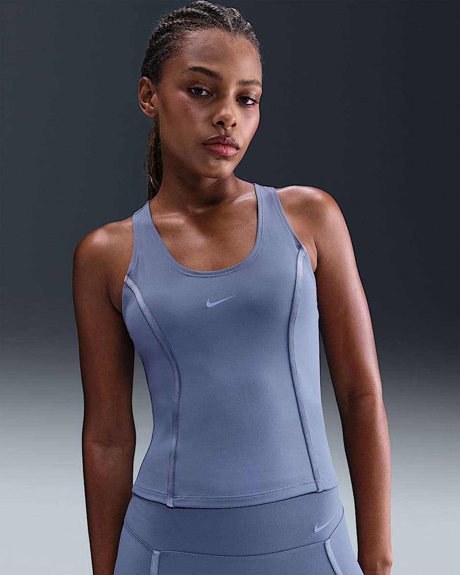 Nike One Fitted Women's Dri-FIT Tank Top - World Indigo/Work Blue