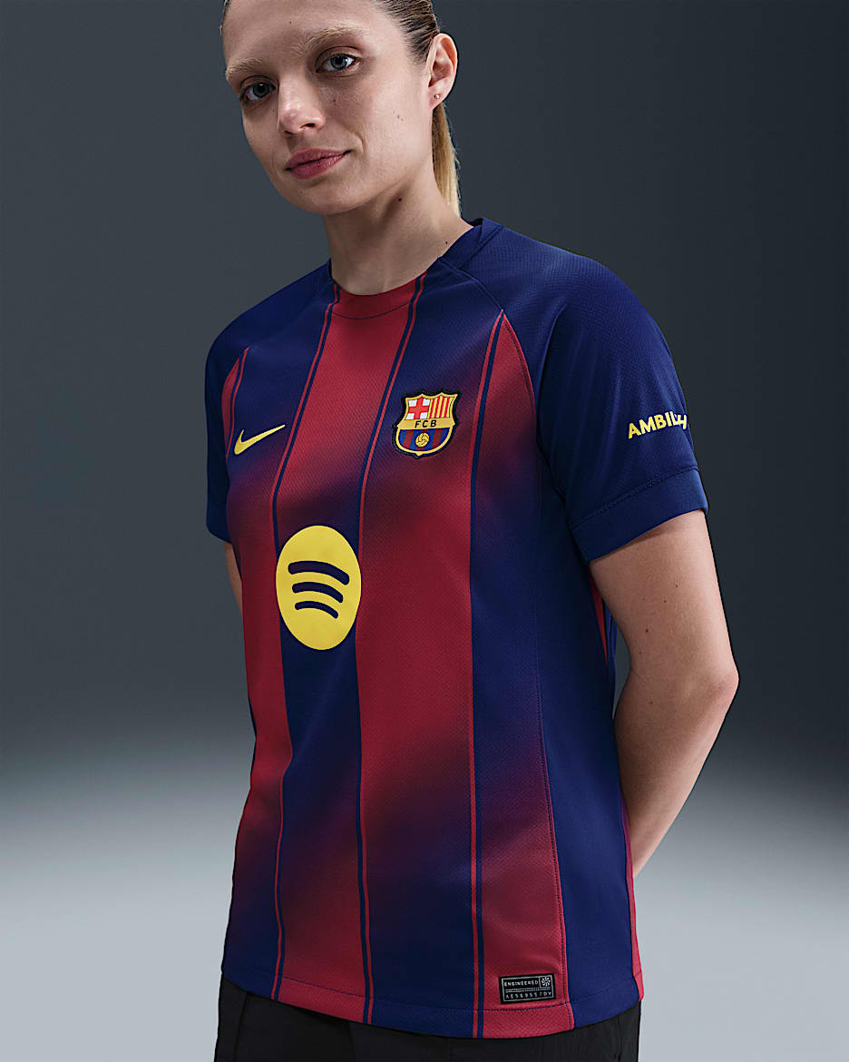 FC Barcelona 2025/26 Stadium (hjemmedrakt) Nike Dri-FIT Replica fotballdrakt til dame - Deep Royal Blue/Deep Royal Blue/Noble Red/Midwest Gold