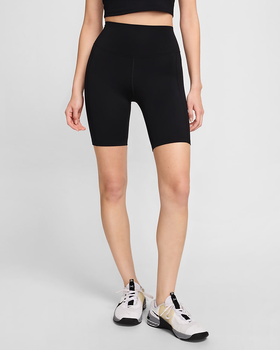 Nike One Leak Protection: Period Women's High-Waisted 20cm (approx.) Biker Shorts - Black/Black