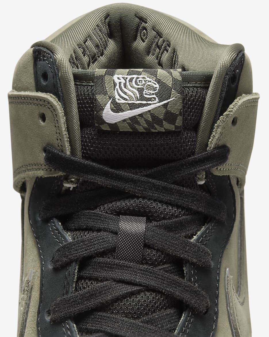 Nike Dunk High x SOULGOODS férficipő - Medium Olive/Fekete/Többszínű