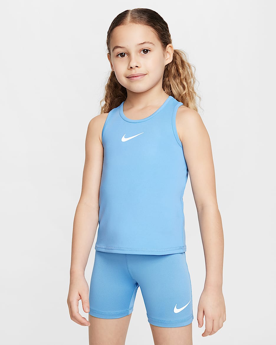 Camiseta de tirantes para niños talla pequeña Nike Dri-FIT Pro - Azul extremo