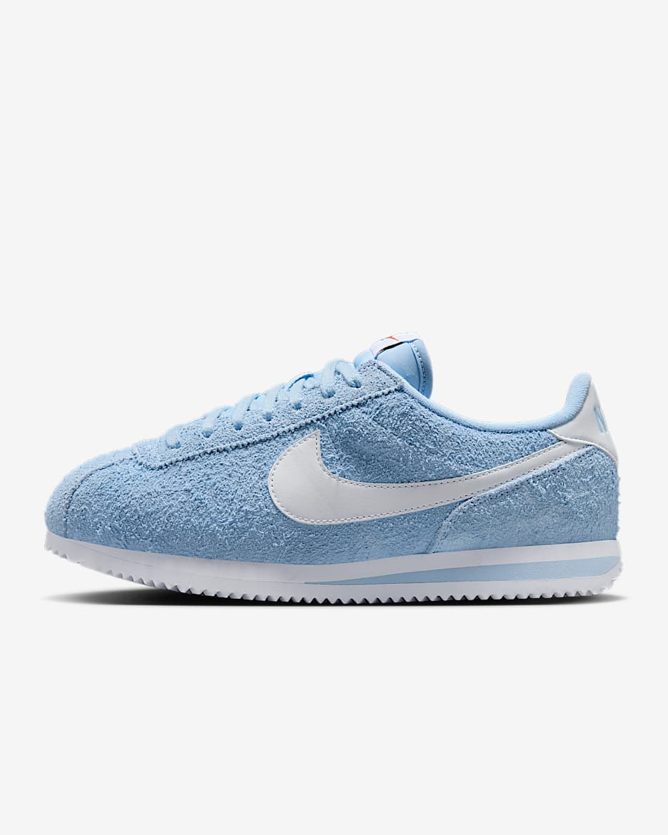 Tenis para mujer Nike Cortez Vintage Suede - Aluminio/Blanco