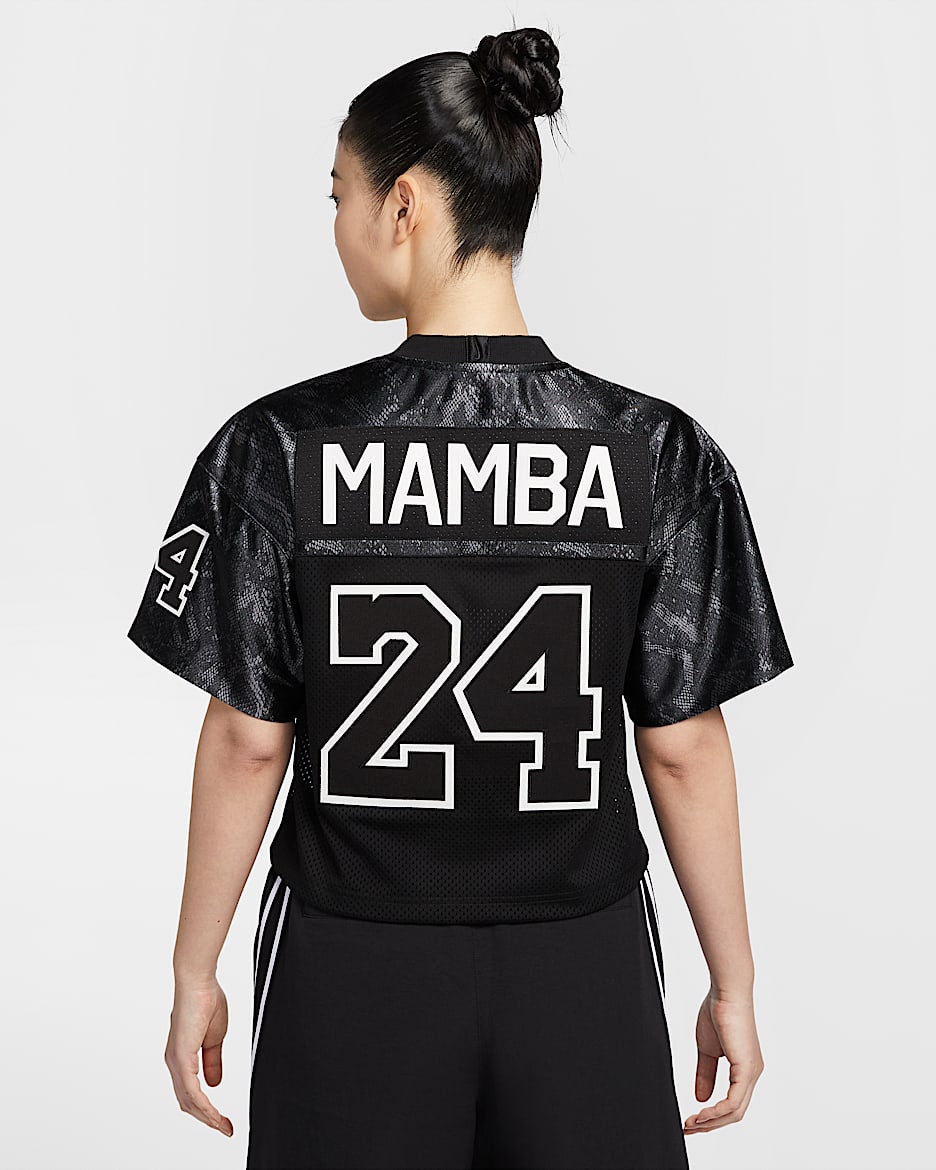 Camiseta de fútbol americano para mujer Kobe - Negro/Blanco