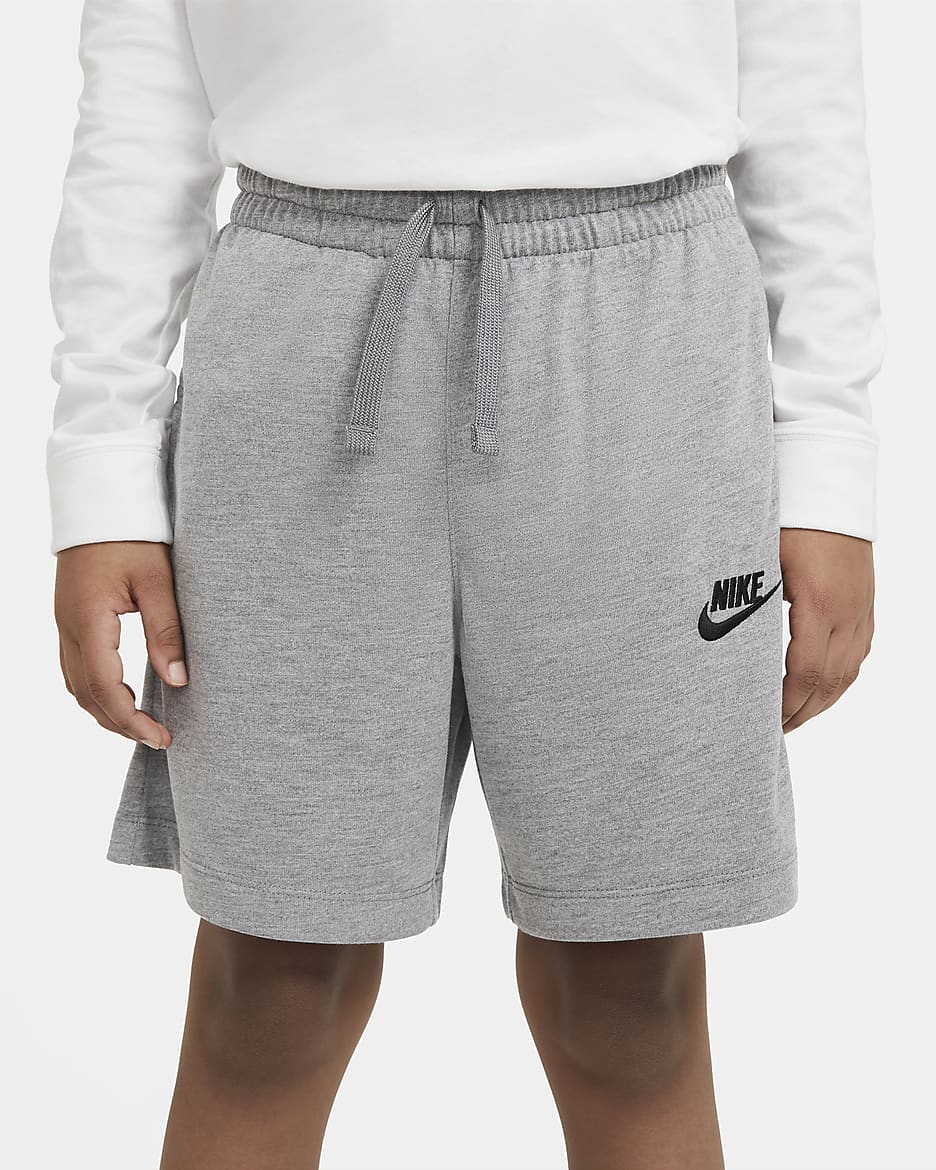 Nike Jersey shorts til store barn (gutt) - Carbon Heather/Svart/Svart